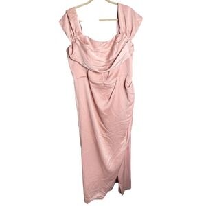 City Chic Plus Size Forbidden Love Maxi dress M/18 slight flaw Pink Formal